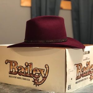 Bailey Roper 2X Dynafelt Burgundy Hat